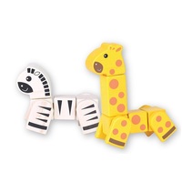 Discoveroo - Snap Blocks - Giraffe and Zebra