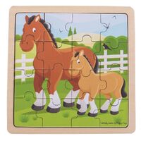 Bigjigs - Horse & Foal Puzzle 16pc