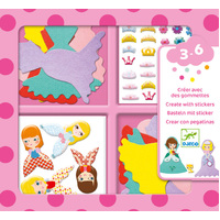 Djeco - I Love Princesses - Create with Stickers