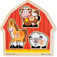 Melissa & Doug - Barnyard Animals Jumbo Knob Puzzle 3pc