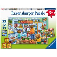 Ravensburger - Let's Go Shopping Puzzle 2x12pc