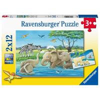 Ravensburger - Animals of the World Puzzle 2x12pc