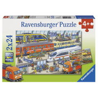 Ravensburger - Busy Train Station Puzzle 2x24pc