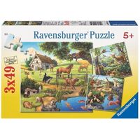 Ravensburger - Forest Zoo & Pets Puzzle 3x49pc