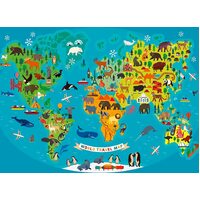 Ravensburger - Animal World Map Puzzle 150pc