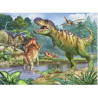 Ravensburger - World of Dinosaurs Puzzle 100pc & Colouring Book