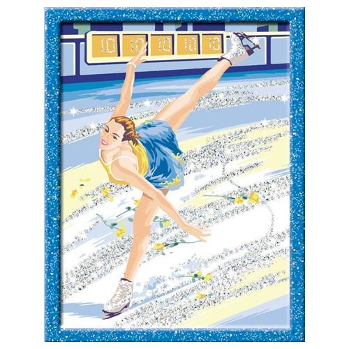Glitter Paint By Numbers Ice Skater