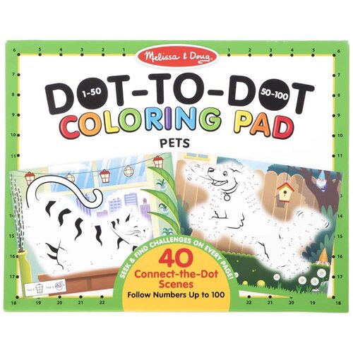 Melissa & Doug - 123 Dot-to-Dot Colouring Pad - Pets