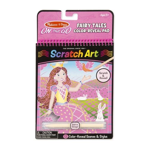 Melissa & Doug - On The Go - Scratch Art Color-Reveal Pad - Fairy Tales