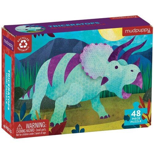 Mudpuppy - Mini Puzzle Triceratops 48pc