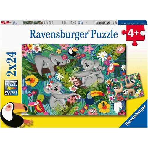 Ravensburger - Koalas and Sloths Puzzle 2x24pc